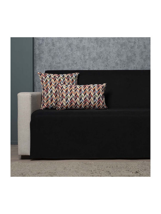 Cotone Cozy Ριχτάρι Διθέσιου Καναπέ Βελουτέ 170x240εκ. Μαύρο 501240