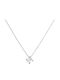 Necklace from White gold 14K with Zircon