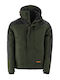 Kapriol Tenere Pro Work Jacket with Fleece Lining and Detachable Hood Green