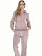 Primavera Winter Samt Damen Pyjama-Hose Lila