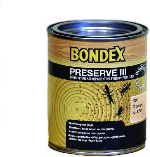 Bondex Preserve Iii+ Συντηρητικό Ξύλου Διαλύτου Άχρωμο Ματ 750ml