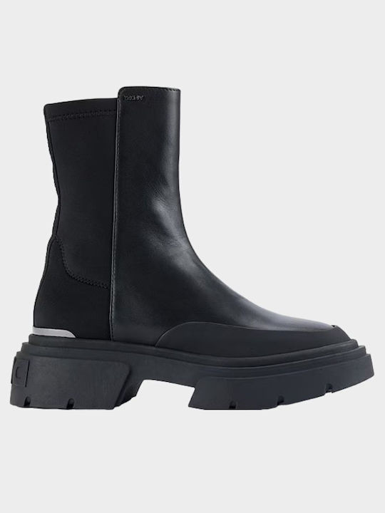 DKNY Leather Women's Ankle Boots Black