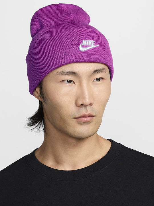 Peak Beanie Unisex Beanie Gestrickt in Fuchsie Farbe