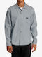 Overshirt Mânecă Lungă 100% Bumbac În Linie Lată Albastru