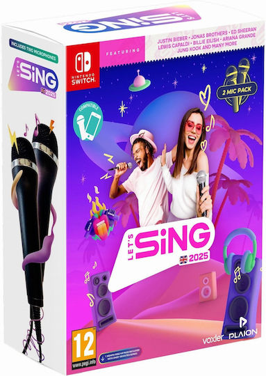 Let's Sing 2025 Двоен пакет с микрофон Издание Игра за Switch