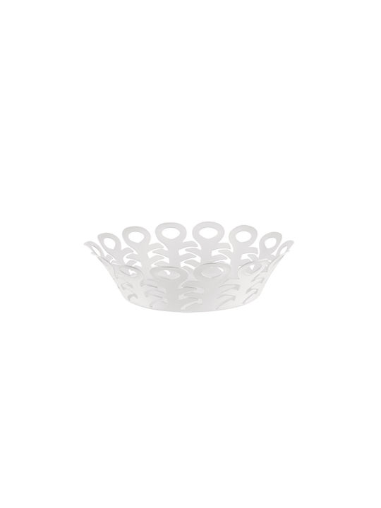 Alessi Fruit Bowl Metallic White 27x27cm