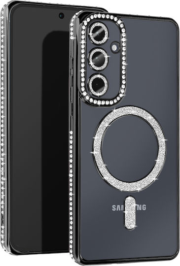 Avizar Diamond Case for Samsung Galaxy A55 Magsafe Around Strass Black