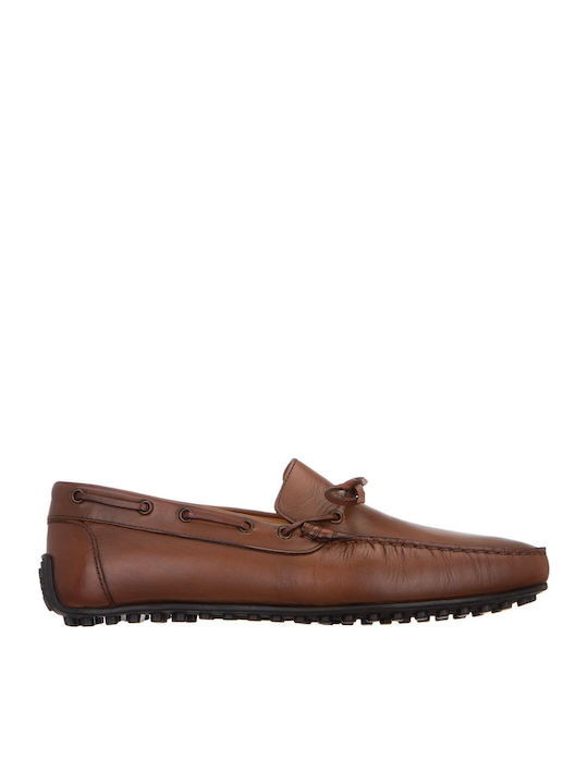 Δερμάτινα Ανδρικά Loafers σε Ταμπά Χρώμα