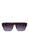 Boulevardier Unisex Sunglasses with Brown Tartaruga Horn-Rimmed Frame and Grey Gradient Lenses