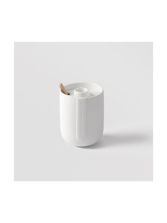 Raeder Vase for Sugar / Tea with Lid made of Porcelain Transparent 7x7x9.5cm