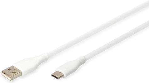 Digitus USB 2.0 Cable USB-C Male - USB-A / USB-C 60W PD White 0.5m