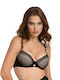 Balconette Balconette Bra with Light Padding Underwire Black
