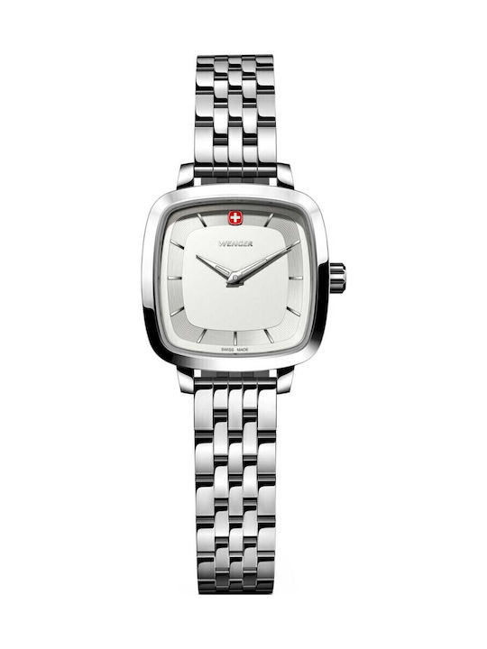 Wenger Classic Ρολόι Μπαταρίας με Μεταλλικό Μπρασελέ Wenger Classic Ρολόι Μπαταρίας με Μεταλλικό Μπρασελέ