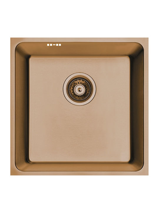 Laveo Ένθετος Νεροχύτης Inox Brushed Μ44xΠ44cm Ασημί