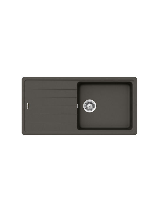 Schock Cristalite Element 110-31100-1421 Drop-In Chiuvetă din Granit Sintetic L100xW50cm Negru
