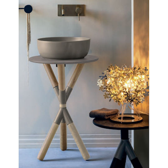 Scarabeo Cross Waschtisch ohne Waschbecken L52xB52xH76cm Grey-beige Matte