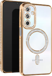 Avizar Diamant Hülle Samsung Galaxy A25 Magsafe Rundum Strass Gold Avizar Diamant Hülle Samsung Galaxy A25 Magsafe Rundum Strass Gold