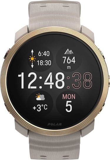 Polar Vantage M3 45мм Водоустойчив Смартчасовник с Пулсомер (Greige Sand)