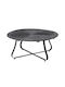 Round Coffee Table Brown Black L80xW80xH35cm.