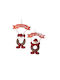 Hängendes Ornament Stoff 6cm Set 6Stück