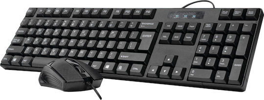 Leewello YPX-036 Set tastatură și mouse Greacă Gri