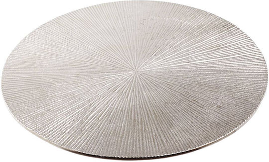 Disc Decorative Tray D30cm Silver Aluminum Diameter 30 Cm Height 0.5 Cm