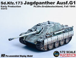 Dragon Models Sd.kfz.173 Jagdpanther Tank German Army, Fall 1944 Modeling Figure Tank in Scale 1:72 13.4x4.7cm.