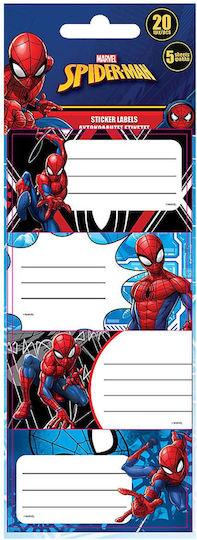 Spiderman Spiderman Ετικέτες Τετραδίων 20τμχ