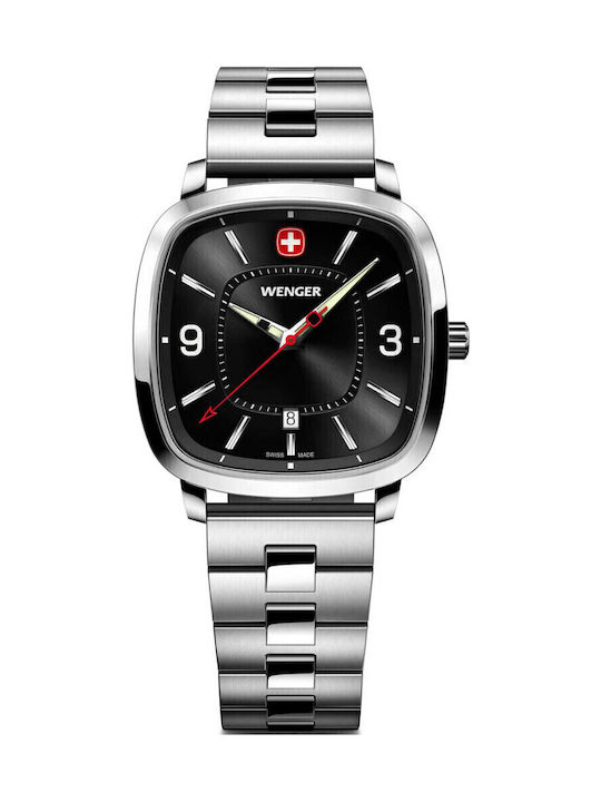 Wenger Vintage Men's Watch Battery with Silver ...