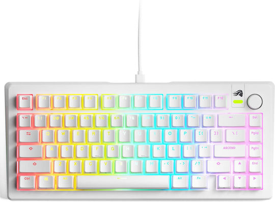 Glorious PC Gaming Race GMMK 3 Gaming Μηχανικό Πληκτρολόγιο 75% με Glorious Fox διακόπτες και RGB φωτισμό (Αγγλικό US) Λευκό