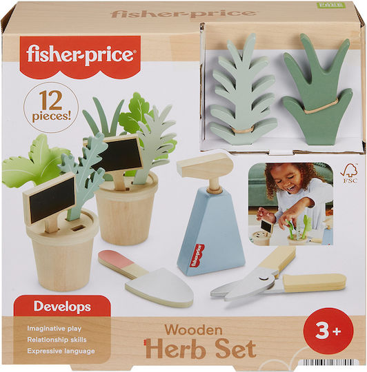 Fisher Price Herb Set από Ξύλο για 3+ Ετών 12τμχ