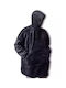Silk Fashion Κουβέρτα Sherpa με Μανίκια Black