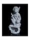 3D Art Shop Decorative Space Classic Cupid made of Plastic Grey Marble 7.5x11x17cm 1pcs