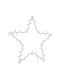 vidaXL Plastic Illuminated Christmas Decorative Pendant Star 59x60cm