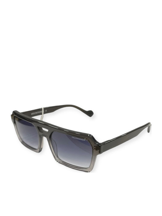 Kreuzbergkinder Asher Unisex Sunglasses with Gray Plastic Frame and Gray Gradient Lens Asher C3