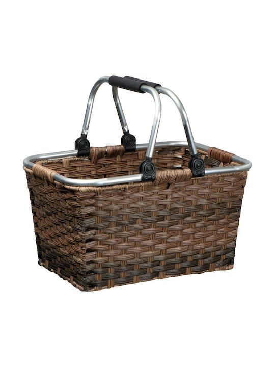 Rattan Picnic Basket H25x41.5x30cm