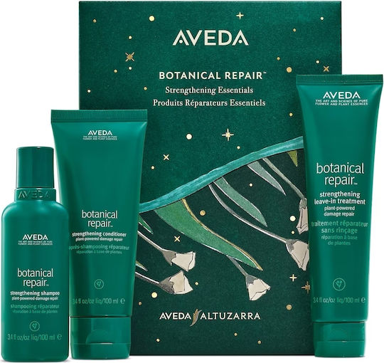 Aveda Botanical Repair Stärkende Essentials Haarpflege-Set Für Beschädigtes Haar Mit Shampoo & Konditionierer 3 Stück
