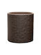 Large Brown Cylinder Flower Pot