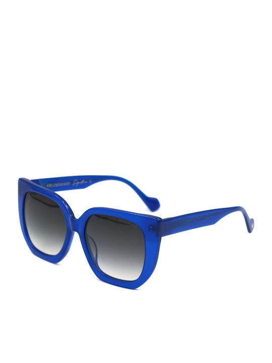 Kreuzbergkinder Xenia Women's Sunglasses with Blue Plastic Frame and Gray Gradient Lens XENIA 2.0 C4