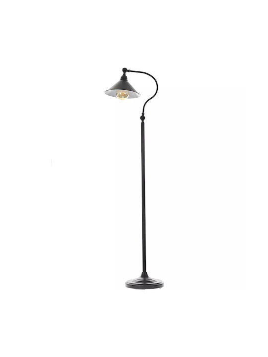 Floor Lamp with Socket for Bulb E27 Black