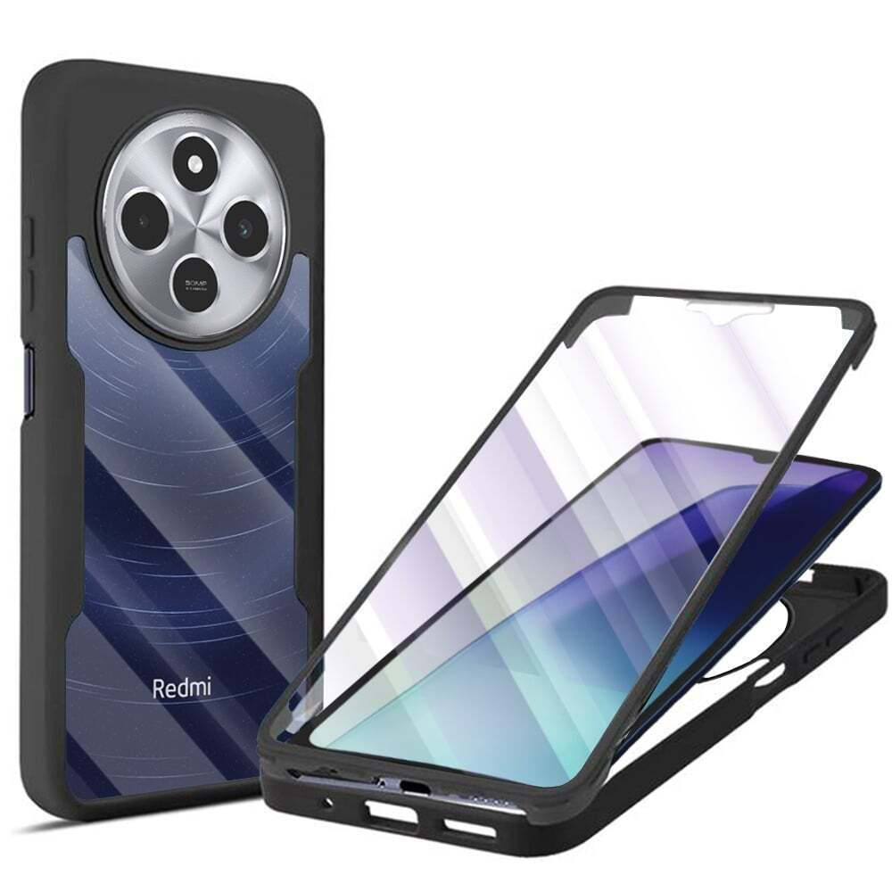 Techsuit Colorverse 360 Full Cover Σιλικόνης / Πλαστικό Μαύρο (Redmi 14C / Poco C75) | Skroutz.gr