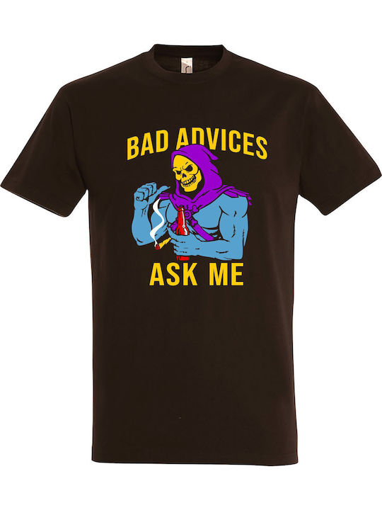 kirikoko Bad Advices Ask Me Skeletor Masters Of The Universe T-shirt Brown Cotton