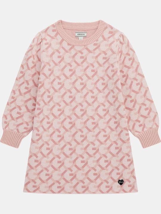Rochie pentru Copii Mânecă lungă Tricotat Pink