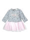 Children's Dress Long Sleeve Tulle Pink, Grey