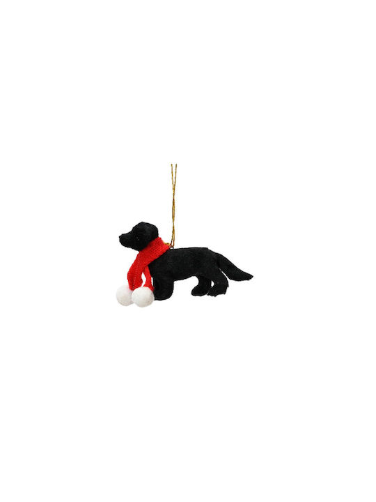 Hängend Hängendes Ornament Hund Schwarz 7x9cm