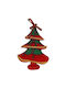 Hanging Ornament Tree Plastic Red 15x20cm