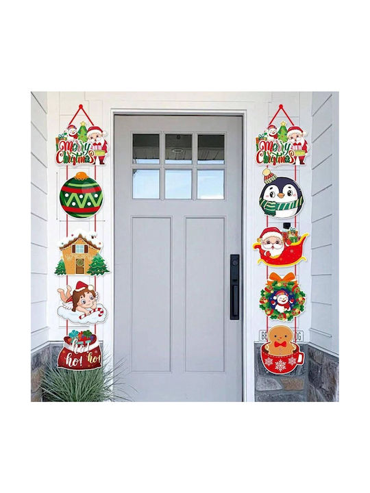 Decorative Ornament suspendat Moș Crăciun Din hârtie Roșu 10buc Set 10buc