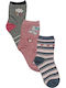 365 Charm Socks Детски чорапи Pink - Grey 3 Чифта
