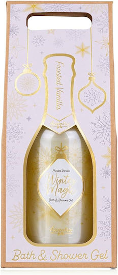 Accentra Bath & Shower Gel Frosted Vanilla 180ml In Champagne Bottle Winter Magic