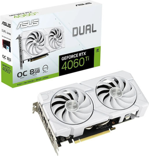 Asus GeForce RTX 4060 Ti 8GB GDDR6 Dual EVO OC White Видеокарта